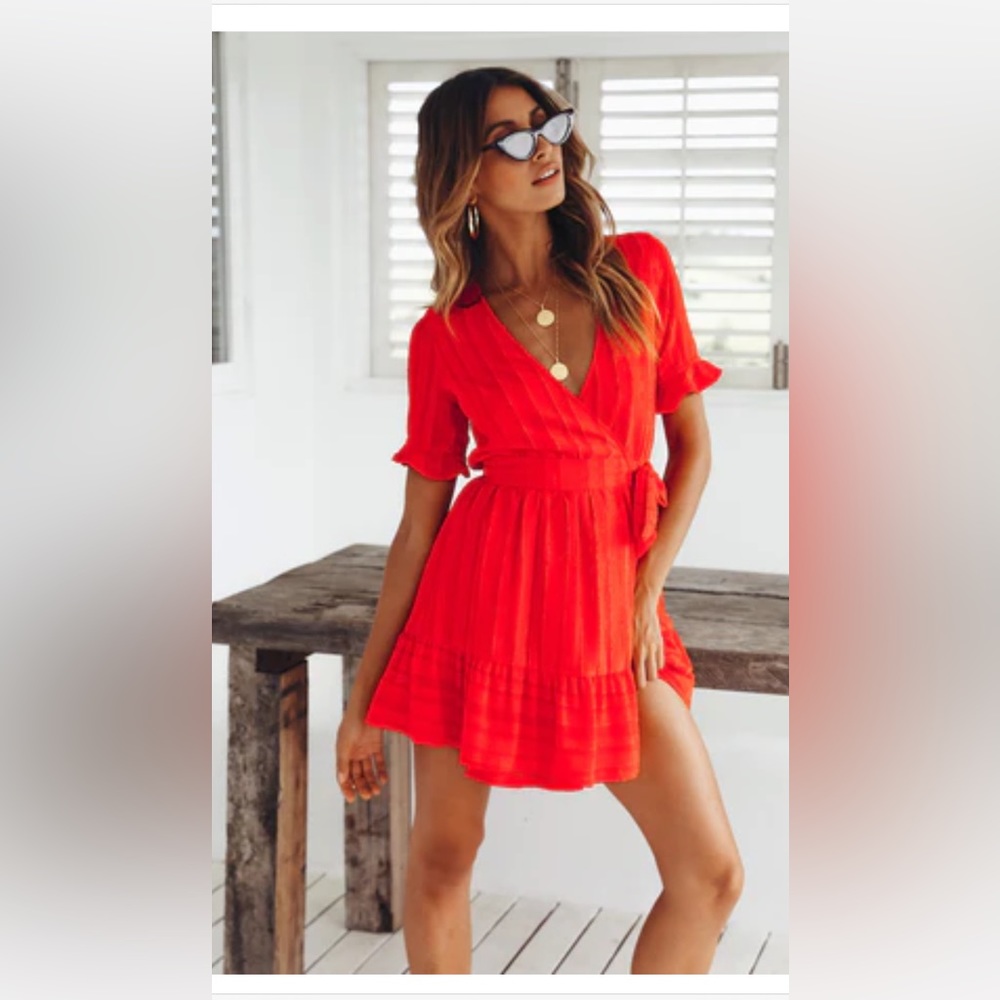 New with tags hello Molly size small red dress